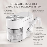 Filtre HEPA 2-en-1, perceuse à ongles et aspirateur tout-en-un OEM, moteur silencieux 30000 tr/min, coque en ABS et acier inoxydable