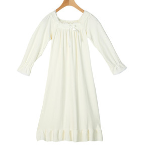 Boutique Lace Princess <strong>Long</strong> <strong>Sleeve</strong> Mum and Girl Matching <strong>Night</strong> Modal Women Lounge Wear square Neck <strong>Long</strong> <strong>Night</strong> Gown <strong>Dress</strong> - Product Image 3