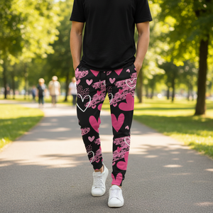 Pantalones de chándal de sublimación para hombre con estilo 2025, transpirables, personalizados, 100% poliéster, elásticos, informales, con cierre de cordón, ligeros - Product Image 3