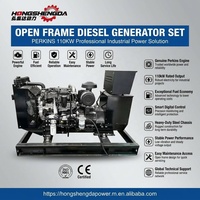 Générateur diesel Perkins 110 kW à châssis ouvert, refroidi par eau, triphasé, démarrage automatique pour alimentation industrielle de première nécessité, CE ISO