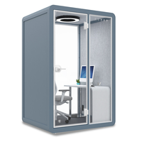 Cabine téléphonique insonorisée moderne pour bureaux, hôpitaux, utilisation portable, pod de réunion mobile, conception modulaire en aluminium