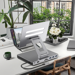 8-портовая док-станция USB-C 8-в-<span class=keywords><strong>1</strong></span>, складная алюминиевая подставка для планшета, многопортовый USB-C концентратор для iPad Pro с интерфейсами USB 2.0 и USB 3.0, в наличии - Product Image 5