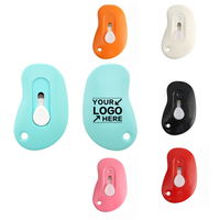 Mini couteau utilitaire rétractable en acier inoxydable, portable, multifonction, avec trou de suspension, ouvre-lettre de sécurité, personnalisable OEM