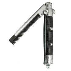 Peigne pliant en métal facile à transporter Peigne à cheveux en acier inoxydable avec logo personnalisé avec laser pour les voyages - Product Image 1