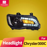 Phare avant de voiture pour Chrysler 300C 2011-2017, projecteur LED DRL, lentille dynamique, accessoires automobiles