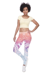 Leggings Extensibles Super Doux AZTEC ROND OMBRE Imprimer Fitness Legging Sexy Silm <span class=keywords><strong>Cheville</strong></span> Longueur Taille Haute Pantalon Femmes Pantalon - Product Image 5