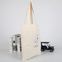Sac fourre-tout en toile beige naturel avec imprimé crème glacée mignon, écologique, réutilisable, sac à bandoulière pour le shopping, sac à main avec logo personnalisé imprimé