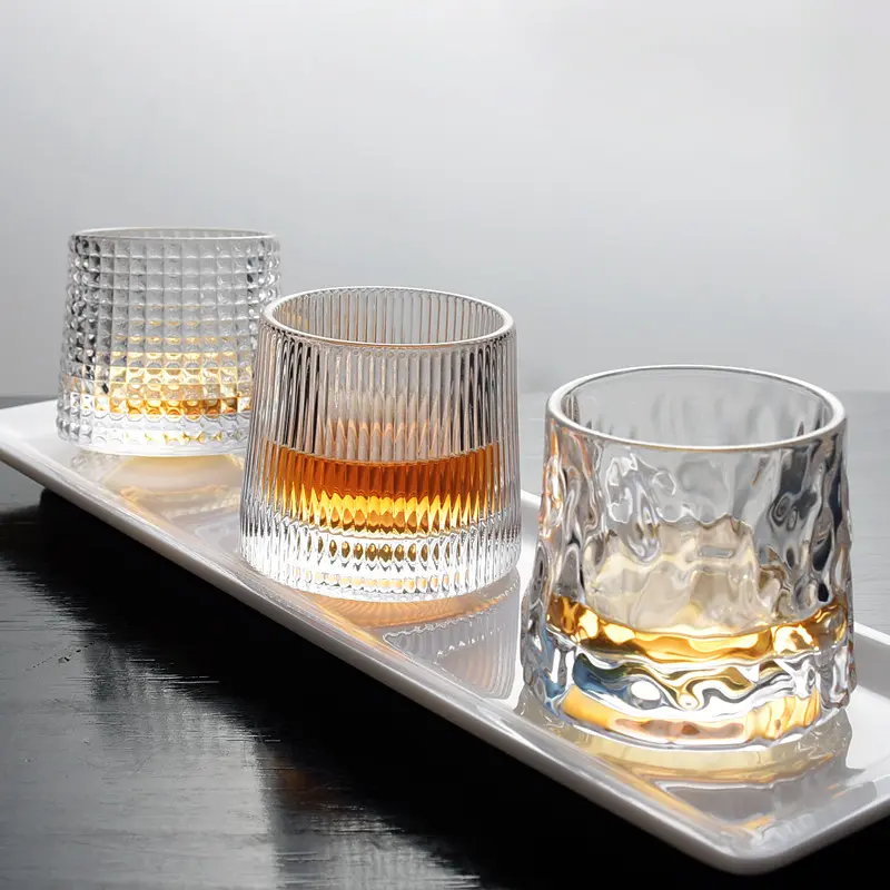 Bicchieri da Whisky personalizzati vecchio stile Tumbler Rocks Bar Glass Roly Poly Rock Whisky Glass