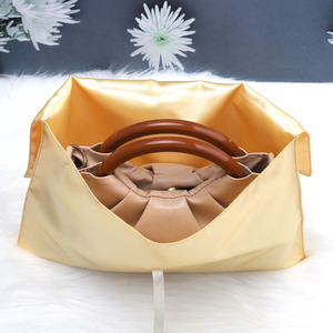 Bolsa de satén personalizada al por mayor con logo impreso para ropa, pelucas, regalos, bolsa de seda antipolvo de doble capa - Product Image 2