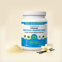 LIFEWORTH 50 + Superfood Vegan Poudre de protéines à base de plantes Vanille Faible teneur nette en glucides Supplément