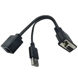 Cavo dati personalizzato da DB9P/F a RJ12 + porta seriale USB cavi da uno a due cavi
