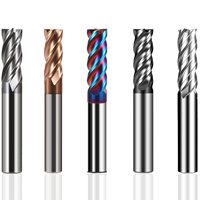 Fraise en Bout CNC à 4 Flûtes en Acier au Tungstène, Carrée et à Nez Rond, Fraise Unique en Carbure, Diamètre de Queue 8mm, Fraise en Bout en Carbure Personnalisée