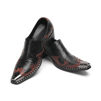 Xinzirain personnalisé hommes Fiery Gator en cuir véritable alligator peau de serpent métal casquette acier orteil impression Derby robe Oxford chaussures
