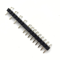 Conector de Clavija de Latón de Tipo Angular de Fila Única Macho con Paso de 2,54 mm para Aplicaciones de Placa a Placa de PCB
