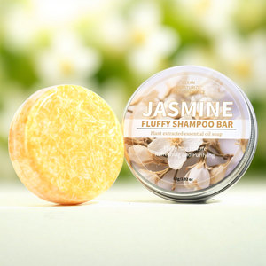 Savon Artisanal <span class=keywords><strong>Bio</strong></span> Naturel au Jasmin pour Soins Capillaires – Barre <span class=keywords><strong>de</strong></span> Shampooing aux Extraits Végétaux et Huiles Essentielles Hydratante et Nourrissante - Product Image 1