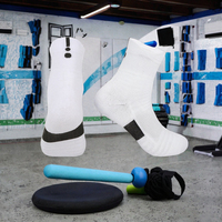 Vente en gros de chaussettes de sport pour hommes avec contrôle de l'humidité personnalisables conception de cheville d'automne en coton tricoté de haute qualité