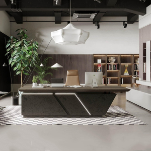 Top bán sang trọng hiện đại thương mại đồ nội thất của Cabinet Executive CEO bàn văn phòng và ba ngăn kéo bàn gỗ - Product Image 1