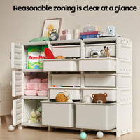 Meuble de rangement multifonctionnel en plastique pour enfants, ensemble de rangement pour jouets et jardins d'enfants pour supermarchés