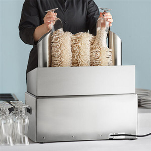 Machine à polir les verres à vin électrique robuste, équipement commercial de séchage des verres en acier inoxydable - Product Image 6