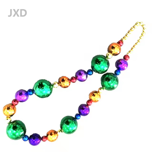 JUXINDA 44 Collar de cuentas de Mardi Gras con máscaras de comedia <span class=keywords><strong>y</strong></span> tragedia | Accesorio de fiesta de disfraces de Festival - Product Image 3