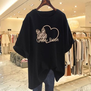 Áo thun nữ tay ngắn in hình hoạt hình, chất liệu 100% cotton, kiểu dáng rộng, cổ tròn, in họa tiết mùa hè, thiết kế riêng theo yêu cầu số lượng lớn. - Product Image 3