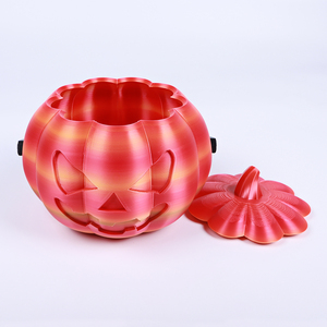 Vashine Seau à bonbons en PLA imprimé en 3D, coloré, en forme de citrouille, matériaux écologiques, décoration OEM, jouet flexible pour enfants, thème anime - Product Image 3