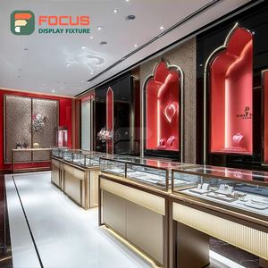Luxury Jewelry Display Cabinet Laminated Finish Mall Counter Glass Showcase - Product Image 3