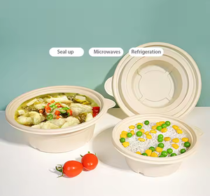 Fiambrera desechable de bagazo biodegradable sostenible de 190mm x 105mm x 130mm, contenedor de comida para llevar con pulpa de caña de azúcar - Product Image 4