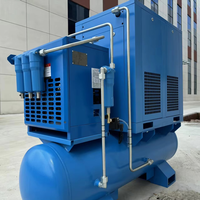 Compresseur d'air industriel à vis 4-en-1 7,5 kW 10 CV 8 bars AC VSD PM à vitesse variable et fixe pour découpe laser