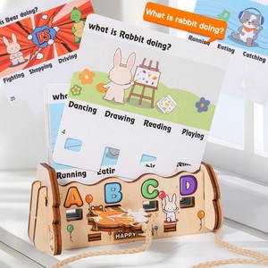 Juego de descifrado de palabras para niños, juguete educativo temprano para el desarrollo cognitivo de niños pequeños y estudiantes de primaria para <span class=keywords><strong>aprender</strong></span> inglés - Product Image 1