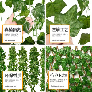 Guirnalda Artificial de Pothos Verde de 2.2m de Largo, Impermeable, Decoración Interior y Exterior - Product Image 3