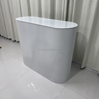 Nouvelle table de réception rectangulaire en métal blanc pour salon, comptoir de bar miniature, socles, décoration de mariage