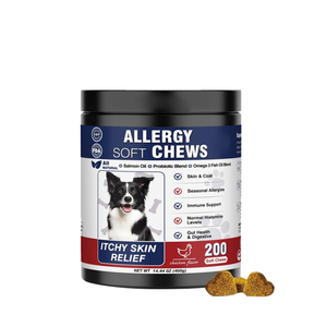 Vente en gros OEM Marque privée Friandises naturelles pour chiens contre les allergies Soins pour la <span class=keywords><strong>peau</strong></span> irritée et les allergies saisonnières - Product Image 2
