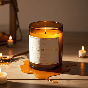 Bán Buôn Tùy Chỉnh Logo Rỗng Cam 8Oz 10Oz 12Oz Năm Mới Của Giáng Sinh Trang Trí Nến Dày Lọ Thủy Tinh Cho Tự Làm Nến - Product Image 1