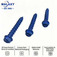 Vis autoperceuses hexagonales en acier au carbone Malaxy Promotion pour béton, bleues