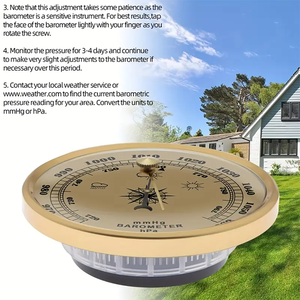 Treo Tường hộ gia đình phong vũ biểu 960-1060hpa đo áp suất Trạm thời tiết Kim Loại treo tường phong vũ biểu - Product Image 3
