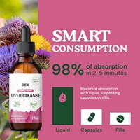 OEM Gouttes liquides végétales biologiques à base de plantes, sans alcool, végétaliennes, Chardon-Marie, Pissenlit, Briseur de pierres, sans sucre, à base de glycérine végétale, pour adultes