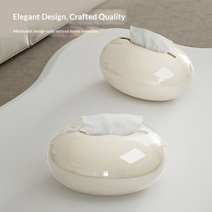 Magnetic Desktop Tissue <b>Box</b> Artistic Home Office Organizer Premium Workstation Paper Dispenser Living Room Decor Tissue Case - Product Image 6