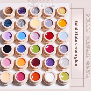 Gel UV Japonés de 60 Colores en Lata, Gel Sólido para Decoración de Uñas, Set de Esmalte en Gel con Pegamento para Uñas - Product Image 2