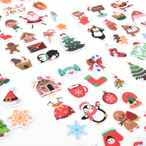 Bán Buôn Tùy Chỉnh 12 Miếng Mỗi Gói Thiết Kế Dán Trang Trí Tấm Giáng Sinh Có Thể Tháo Rời Kawaii Santa Phim Hoạt Hình Puffy <span class=keywords><strong>Sticker</strong></span> - Product Image 6