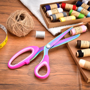Pinkish Purple Stainless Steel Tailor Scissors 24.3cm V Shaped Multi Functional For <b>Sewing</b> Craft Use - Product Image 5