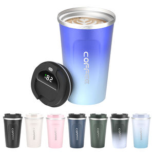 Gobelet isotherme en acier inoxydable avec logo personnalisé, capteur de température électrique, performance thermique de 6 à 12 heures, portable, écologique - Product Image 1