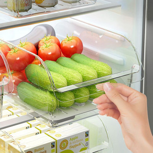 Fridge Organizer Storage Box Rectangle 1 Compartment PP Material Freshness Preservation BPA Free Food Container For Vegetables - Product Image 3