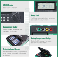 DY4300 DUOYI Mètre et testeur numérique de résistance du sol, haute précision 1%, protection IP55, test automatique, 220V