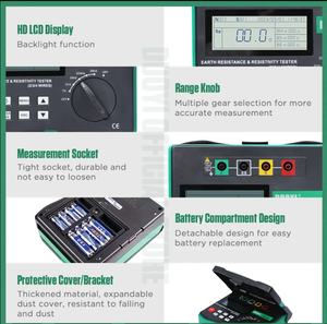 Misuratore di Resistenza del Terreno Digitale DY4300 <span class=keywords><strong>Tester</strong></span> di Resistenza del Suolo - Product Image 4