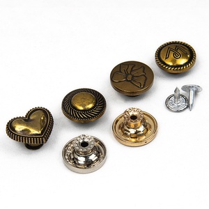 Vintage Metal <b>Jeans</b> <b>Buttons</b> Round Embossed Logo Nickel-Free Denim Fasteners for Clothing - Product Image 5