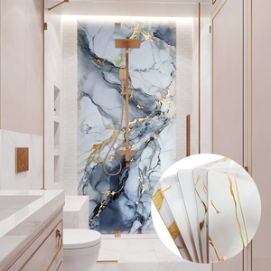 Dalles <span class=keywords><strong>de</strong></span> marbre <span class=keywords><strong>PVC</strong></span> haute brillance UV pour la décoration intérieure des hôtels, bureaux, salons - Décoration <span class=keywords><strong>murale</strong></span> écologique et imperméable - Product Image 3