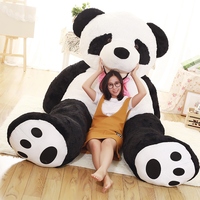 Peluche géante brodée en forme d'ours panda pour enfants, Assurance Commerce, Unisexe, Noir et Blanc, 10 pièces, Coton PP