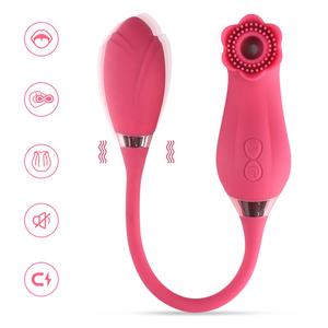 Özel Logo seks oyuncakları gül kırmızı çiçek USB manyetik şarj <span class=keywords><strong>2</strong></span> in 1 gül vibratör çift yan gül oyuncak vibratör - Product Image 6