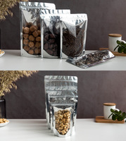 Sachet Doypack Antistatique Refermable avec Fenêtre Transparente et Feuille d'Aluminium Unilatérale pour Aliments pour Animaux
